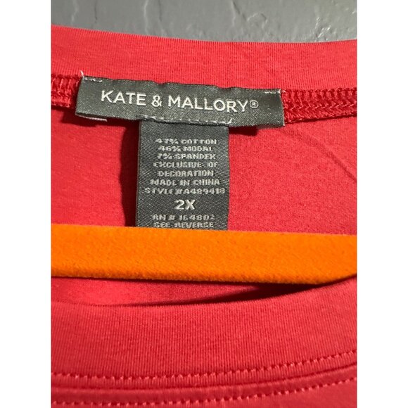 Kate & Mallory Women's Super Soft Loose Top Size 2X NWOT - Picture 2 of 4